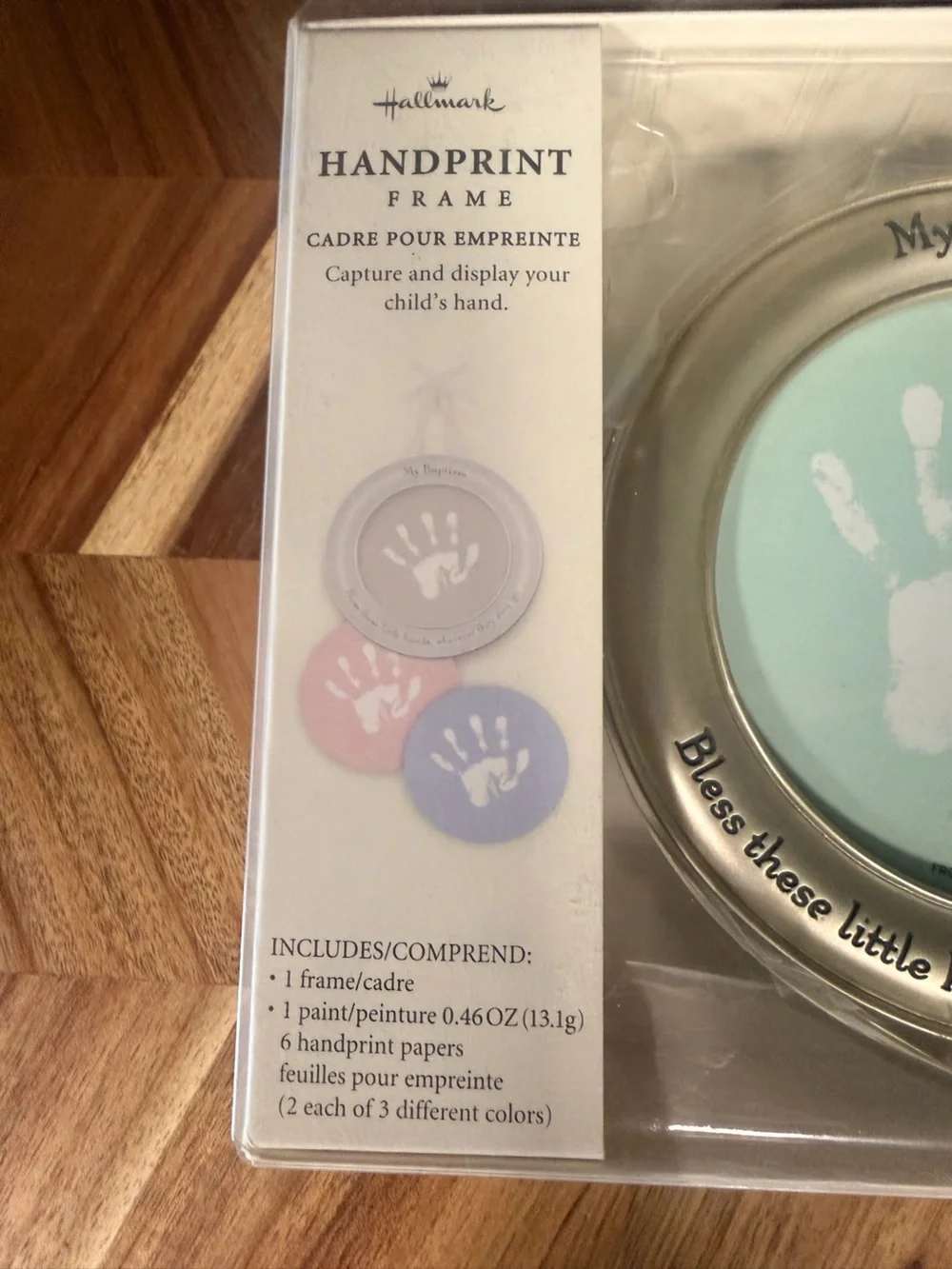 Hallmark My Baptism Religious Handprint Frame Silver Keepsake Kit FRG7063A